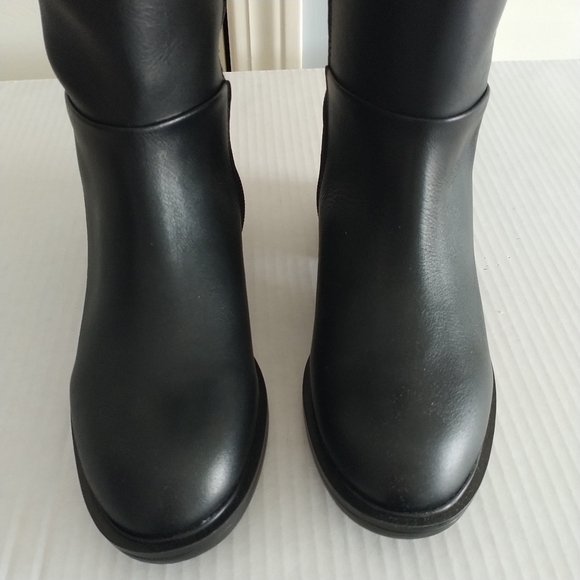 Steve Madden Steven  Comfort Black Studded Leather Riding Boots Sz 6M - Picture 8 of 15